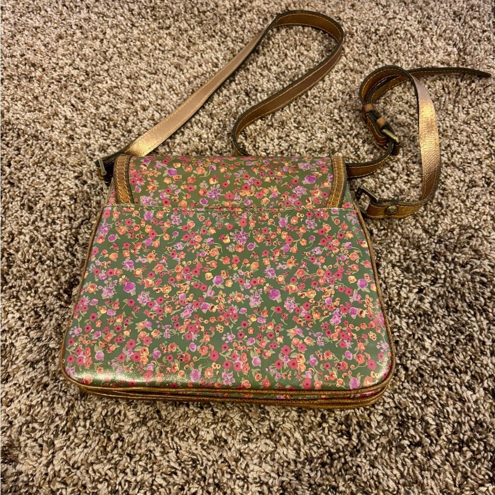 Patricia Nash Floral Brown Crossbody Bag - Picture 7 of 10